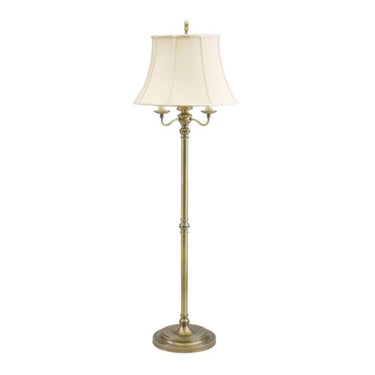 Newport Antique Brass Floor Lamp – Oriental Lamp Shade